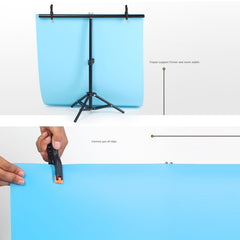 70x75cm T-Shape Photo Studio Background Support Stand Backdrop Crossbar Bracket Kit with Clips, No Backdrop, 70x75cm