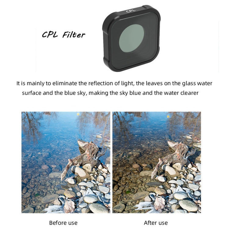JSR KB Series MCUV+CPL+ND8+ND16+ND32 Lens Filter for GoPro HERO13 Black /12 Black /11 Black /10 Black /9 Black, 5-in-1
