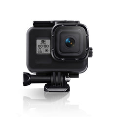 For GoPro HERO8 Black 45m Waterproof Housing Protective Case with Buckle Basic Mount & Screw & (Purple, Red, Pink) Filters & Floating Bobber Grip & Strap & Anti-Fog Inserts, Transparent HERO8 Case+Filters