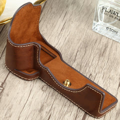 1/4 inch Thread PU Leather Camera Half Case Base for Sony ILCE-7C/A7C, For Sony ILCE-7C/A7C