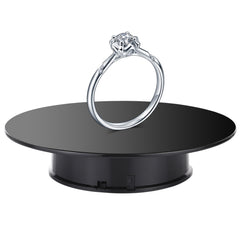 25cm 360 Degree Electric Rotating Mirror Surface Turntable Display Stand Video Shooting Props Turntable for Photography, Load 3kg, Powered by Battery, 25cm Mirror/Powered by Battery(W), 25cm Mirror/Powered by Battery(WB), 25cm Mirror/Powered by Battery(B)