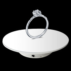 25cm 360 Degree Electric Rotating Mirror Surface Turntable Display Stand Video Shooting Props Turntable for Photography, Load 3kg, Powered by Battery, 25cm Mirror/Powered by Battery(W), 25cm Mirror/Powered by Battery(WB), 25cm Mirror/Powered by Battery(B)