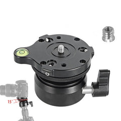 BEXIN DY-60N 3/8 inch Thread Dome Professional Tripod Leveling 360 Degree Panorama Head Base with Bubble Level & 3/8 inch Screw Adapter, DY-60N 3/8 inch