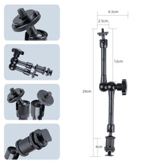 11 inch Adjustable Friction Articulating Magic Arm + Large Claws Clips with Phone Clamp, 11 inch Magic Arm + Claws Clips with Phone Clamp