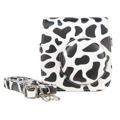 Milk Cow Full Body PU Leather Case Camera  Bag with Strap for FUJIFILM instax mini 7+, Milk Cow