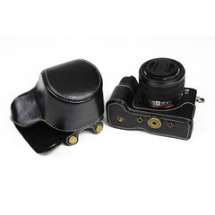 Full Body Camera PU Leather Case Bag for Sony LCE-7C / Alpha 7C / A7C 28-60mm / 40.5mm Lens, For Sony A7C