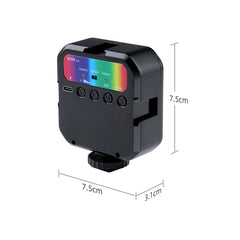 MJ88 Pocket 3000-7000K+RGB Full Color Beauty Fill Light Handheld Camera Photography Streamer LED Light with Remote Control, MJ88