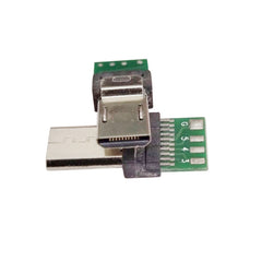 10 PCS 15-Pin USB PCB Connector Micro USB Plug Adapter for Sony Camera Data Cable
