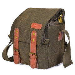 CADEN N1 Simple Retro Multifunctional Canvas Waterproof Digital Camera Photography Bag, N1 Simple Coffee, N1 Simple Beige White