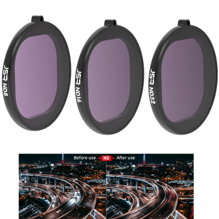 JSR Round Housing 3 in 1 ND8+ND16+ND32 Lens Filter for GoPro HERO8 Black, 3 in 1 ND Lens