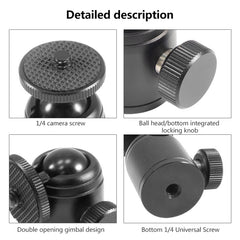 BEXIN K18A Mini 360 Degree Rotation Panoramic Metal Ball Head, K18A
