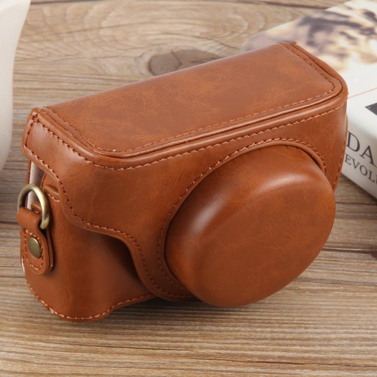 For Sony ZV-1F Vlog Camera Full Body Leather Camera Case Bag with Strap, For Sony ZV-1F