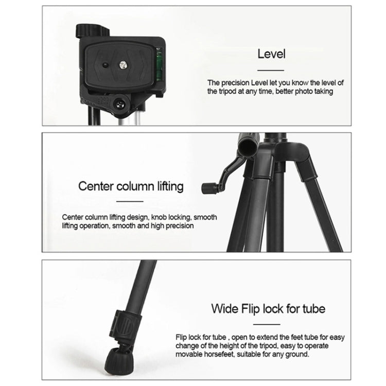 3388 1.3m Portable Phone Live Selfie Tripod DV SLR Camera Stand, 3388 1.3m