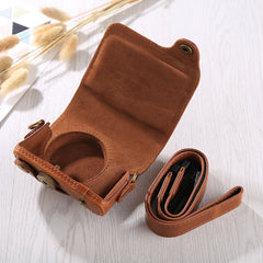 Full Body Camera PU Leather Case Bag with Strap for Canon G9X / G9X II, For G9X