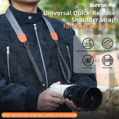 Sunnylife Universal Quick-Release Shoulder Strap Adjustable Shoulder Lanyard 3.2cm-Wide Safe Rope for DSLR Cameras