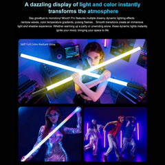 LUXCeO Mood1 Pro 90cm RGB Colorful Atmosphere Rhythm LED Stick Handheld Video Photo Fill Light, No Tripod, 90cm