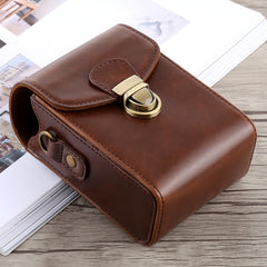 Full Body Camera Buckle Lock PU Leather Case Bag with Hand Strap & Neck Strap for Canon G7X II / G9X Mark II, Sony RX100 / M2, For G7X II, For RX100