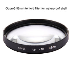 58mm 2 in 1 10X Close-Up Lens Filter for GoPro HERO7 Black/6 /5, 58mm Close-Up Lens