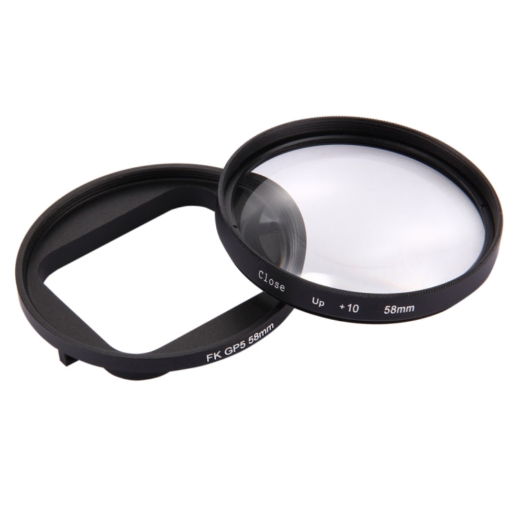 58mm 2 in 1 10X Close-Up Lens Filter for GoPro HERO7 Black/6 /5, 58mm Close-Up Lens