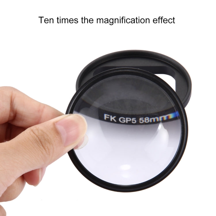 58mm 2 in 1 10X Close-Up Lens Filter for GoPro HERO7 Black/6 /5, 58mm Close-Up Lens