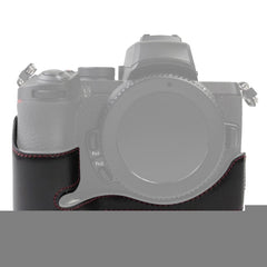 1/4 inch Thread PU Leather Camera Half Case Base for Nikon Z50, For Nikon Z50