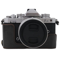 1/4 inch Thread PU Leather Camera Half Case Base for Nikon Z fc, For Nikon Z fc