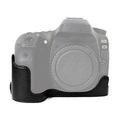 1/4 inch Thread PU Leather Camera Half Case Base for Canon EOS 80D / 70D, For Canon EOS 80D