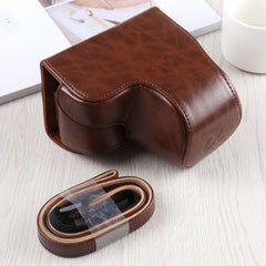Full Body Camera PU Leather Case Bag with Strap for Sony A6400 / ILCE-A6400, For Sony A6400