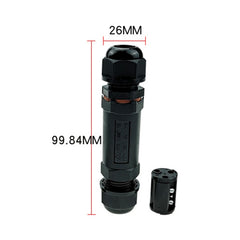 XY20 IP68 Waterproof 3 Pin Straight Cable Connector, XY20