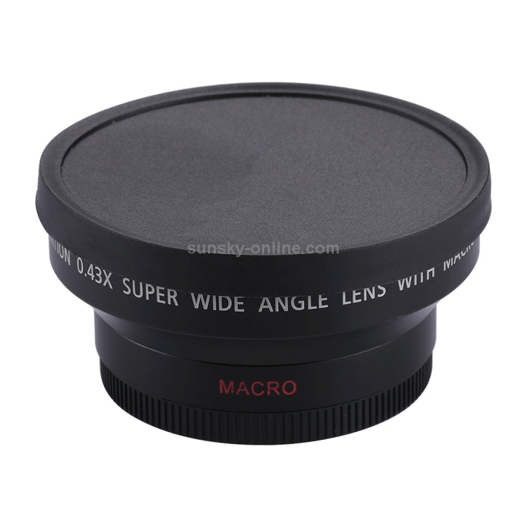 62mm 0.43X Super Wide Angle Lens with Macro Lens, 62mm