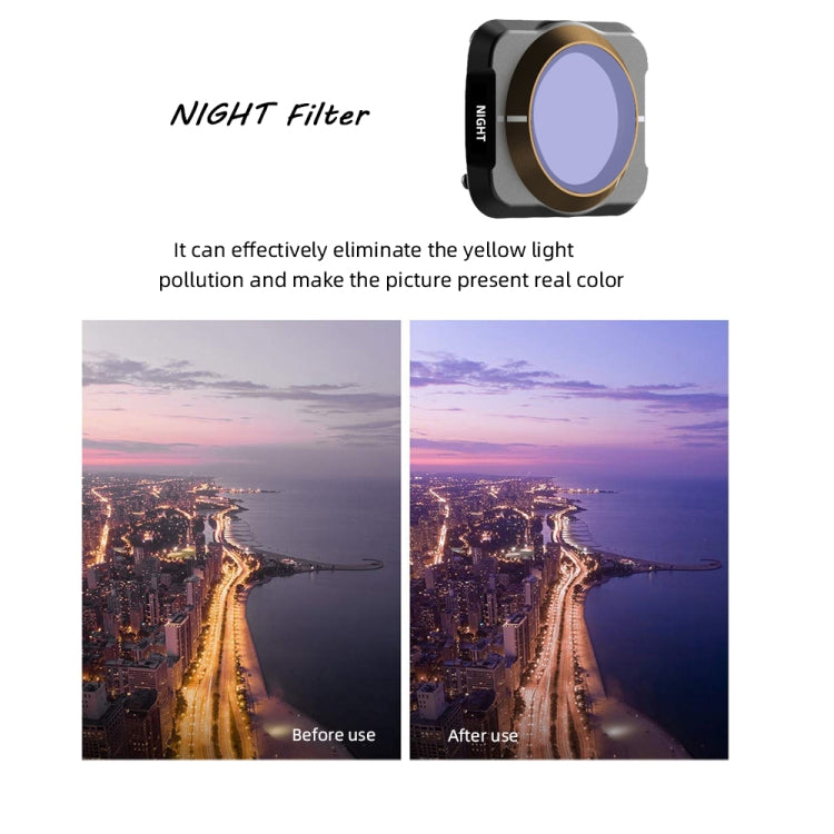 JSR Drone 8 in 1 UV+CPL+ND8+ND16+ND32+ND64+NIGHT+STAR Lens Filter for DJI MAVIC Air 2, 8 in 1 Filter