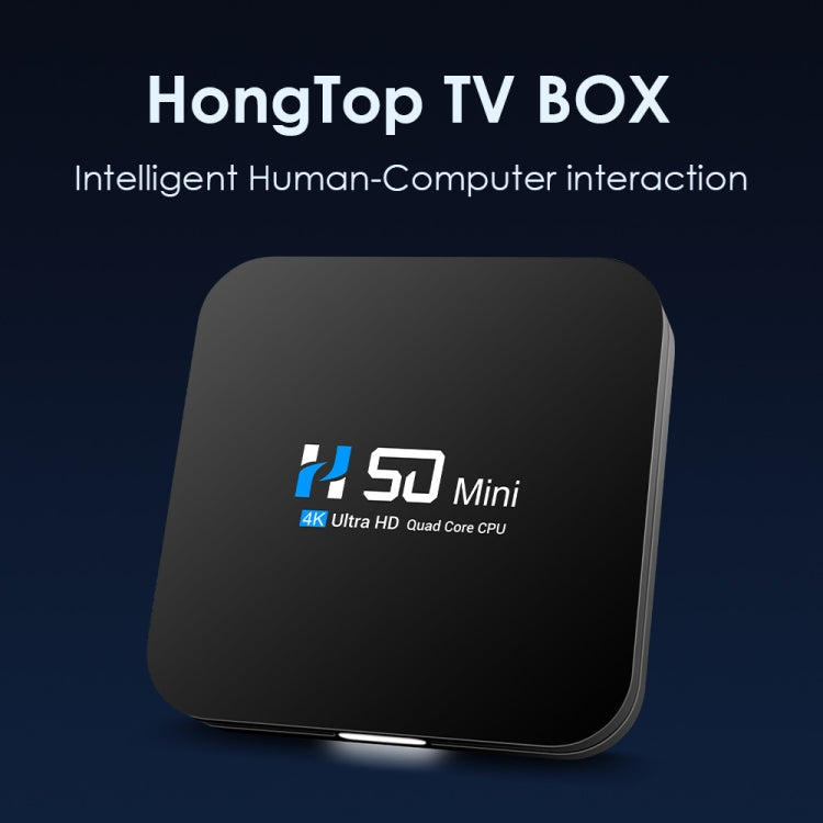 H50 Mini 4K Smart Network TV Box, Android 10.0, RK3318 Quad Core, 2GB+16GB, EU Plug, 2GB+16GB