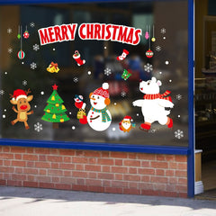 Window Glass Door Removable Christmas Festival Wall Sticker Decoretion