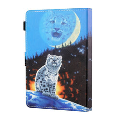 Sewing Thread Horizontal Painted Flat Leather Case with Pen Cover & Anti Skid Strip & Card Slot & Holder, For 7 inch Tablet PC Universal