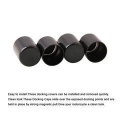 1 Pair Motorcycle Docking Hardware Point Cover Kit for Harley, MB-RLR002-BK