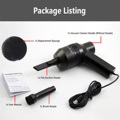 HK-6019D Portable Household Car Handheld Mini USB Vacuum Cleaner Dust Collector Cleaning Tools, HK-6019D