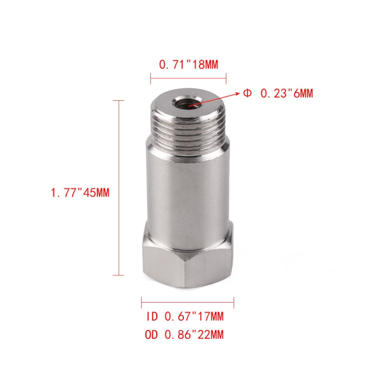 2 PCS Car 45mm Oxygen Sensor Adapter Oxygen Extension Modified Connector M18x1.5, 45mm