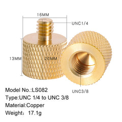 BEXIN LS082 2 PCS 3/8 inch Female Thread to 1/4 inch Male Conversion Screws, LS082