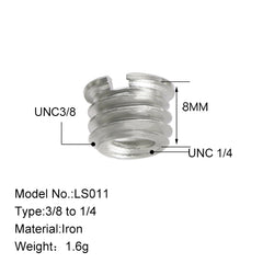 BEXIN LS011 2 PCS Camera Screw 1/4 to 3/8 Conversion Screws, LS011