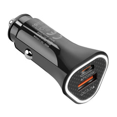 YSY-313PD30W QC3.0 USB + PD 30W USB-C / Type-C Triangle Dual Ports Fast Charging Car Charger, Car Charger