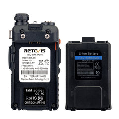 RETEVIS RT-5R 400-520MHz + 136-174MHz 128CHS USB Two-segment Handheld Walkie Talkie, USB