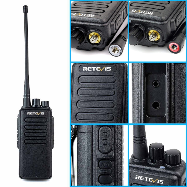 RETEVIS RT1 10W UHF 400-520MHz 16CH Handheld Walkie Talkie,, RT1 400-520MHz US Plug, RT1 400-520MHz EU Plug