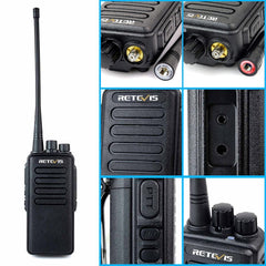 RETEVIS RT1 10W UHF 400-520MHz 16CH Handheld Walkie Talkie,, RT1 400-520MHz US Plug, RT1 400-520MHz EU Plug