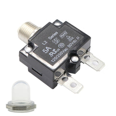 L2 Series 50V Car Overload Protector Manual Reset DC Circuit Breaker with Waterproof Cover, 5A, 10A, 15A, 20A, 30A