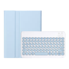 YT11B Detachable Candy Color Skin Feel Texture Round Keycap Bluetooth Keyboard Leather Case For iPad Air 4 2020 / Air 5 2022 / Pro 11 inch 2022 / 2021 / 2020 / 2018(White Ice), For iPad 9.7 inch 2018 & 2017 / Pro 9.7 inch / Air 2 / Air                 ...