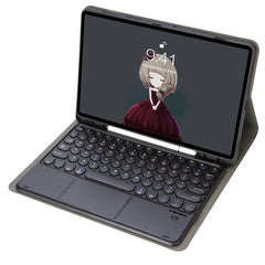 YA098B-A Detachable Lambskin Texture Round Keycap Bluetooth Keyboard Leather Case with Touch Control & Pen Slot & Stand, For iPad Air 5 / 4 10.9 inch 2020 / Pro 11 inch 2020 / 2018, For iPad 10.2 (2020) & (2019) / Air 3 10.5 inch / Pro 10.5 inch       ...