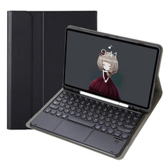 YA098B-A Detachable Lambskin Texture Round Keycap Bluetooth Keyboard Leather Case with Touch Control & Pen Slot & Stand, For iPad Air 5 / 4 10.9 inch 2020 / Pro 11 inch 2020 / 2018, For iPad 10.2 (2020) & (2019) / Air 3 10.5 inch / Pro 10.5 inch       ...