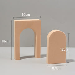 Geometric Cube Solid Color Photography Photo Background Table Shooting Foam Props, Cuboid Door Combo Kits