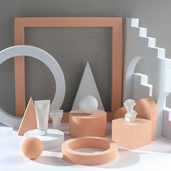 Geometric Cube Solid Color Photography Photo Background Table Shooting Foam Props, Cuboid Door Combo Kits