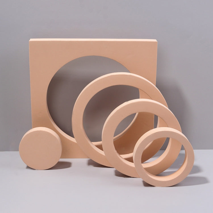 Geometric Cube Solid Color Photography Photo Background Table Shooting Foam Props, Round Combo Kits, 18 x 2cm Hexagon